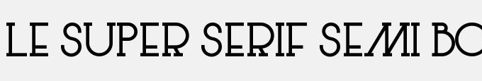 Le Super Serif Semi Bold
